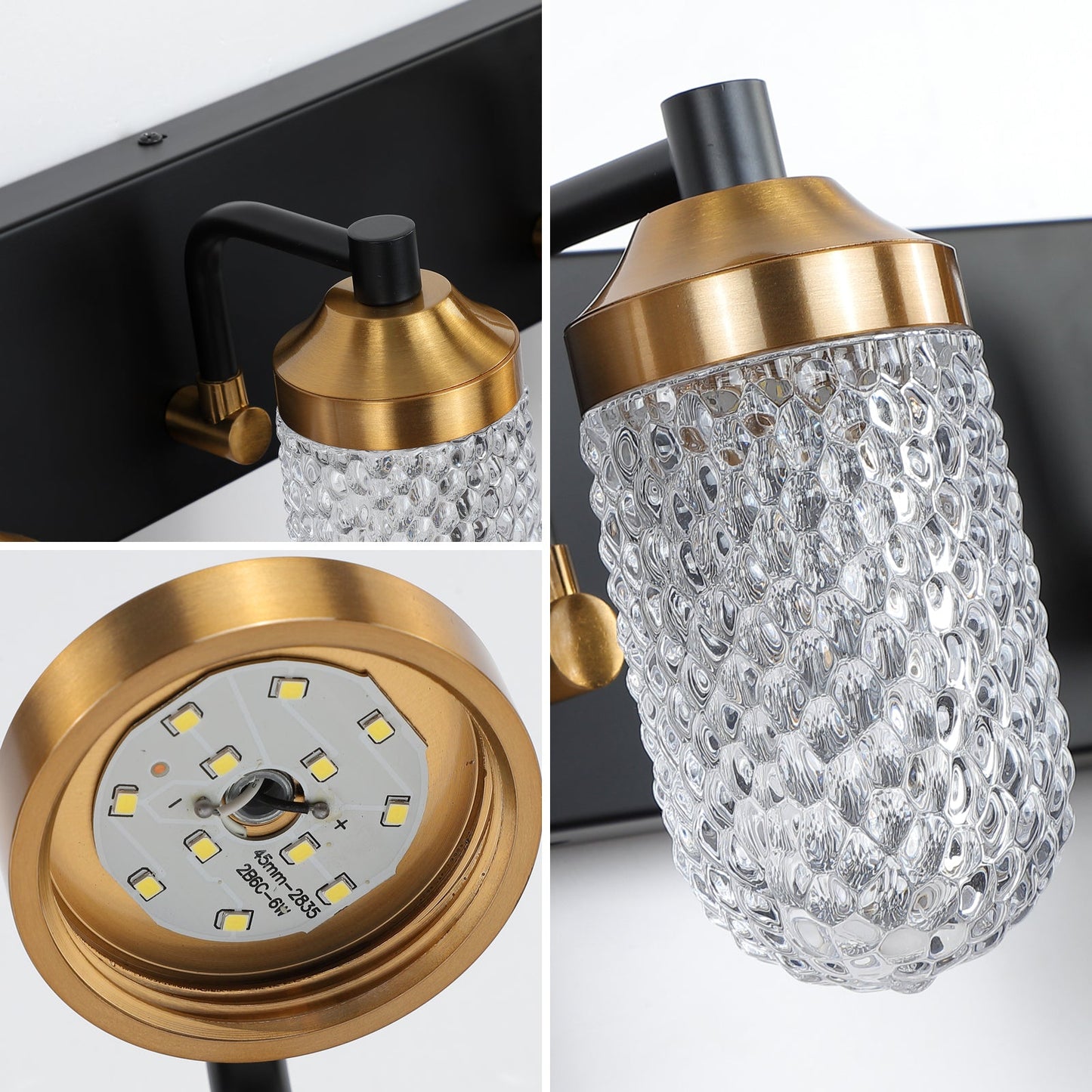 Vanity  Lights With 4 LED Bulbs For Bathroom  Lighting - Korvel
