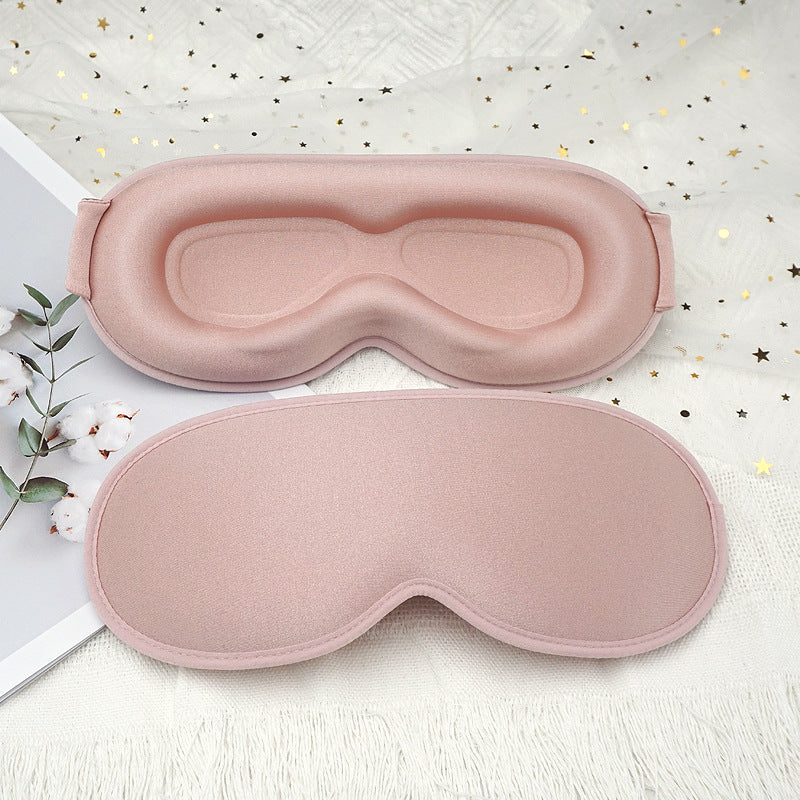 3D blackout eye mask integrated 3D nasal wing breathable elastic band adjustment - Korvel