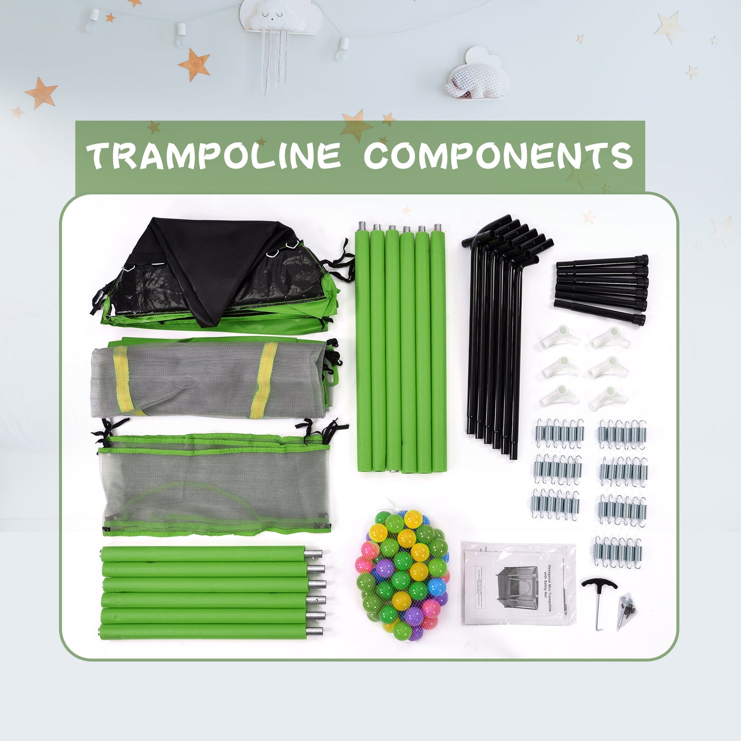 Trampolín para Niños de 55'' con Red de Seguridad - Diversión Interior/Exterior