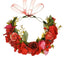 Big Red Rose Blossom Hair Band Bridal Flower Ring Hair Band - Korvel
