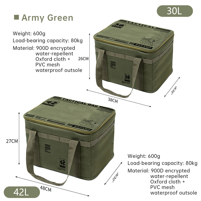 Outdoor storage bag, large - capacity foldable storage box, camping gear for picnic, portable, water - resistant - Korvel