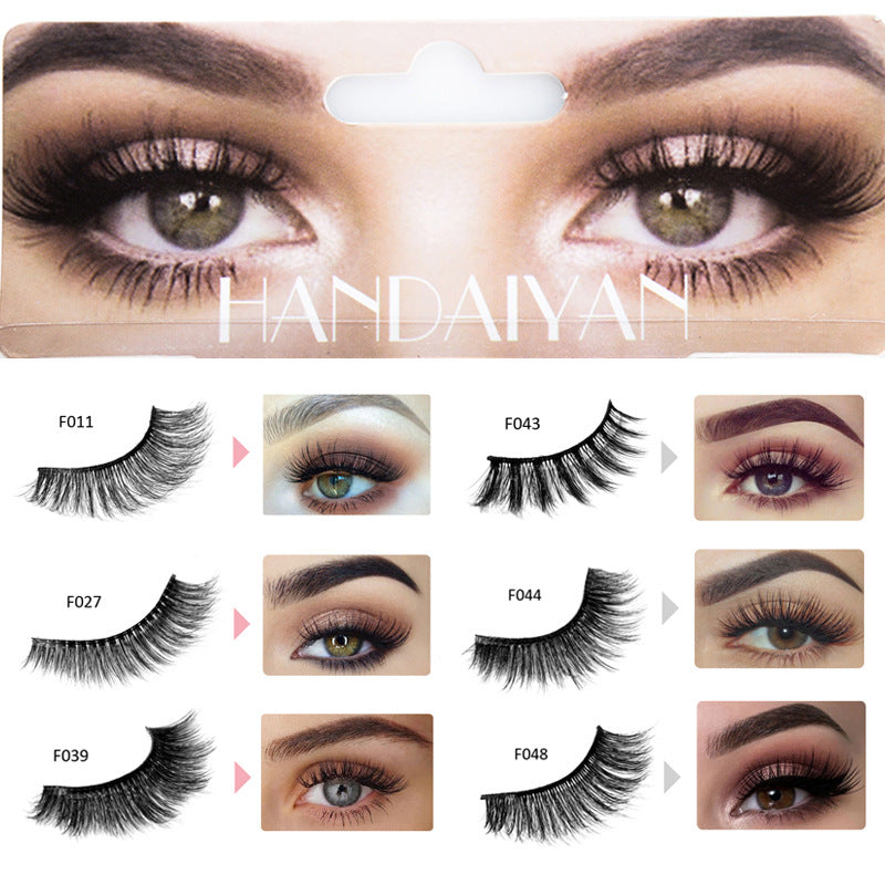 Explosive 3D Mink Hair False Eyelashes Curled Soft Slender Three Dimensional Thick False Eyelashes - Korvel
