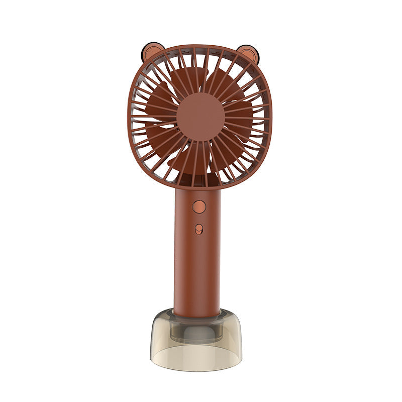 Cute Handheld Mini Fan Desktop Small Fan USB Charging Easy To Carry Fan Mute Small Fan - Korvel