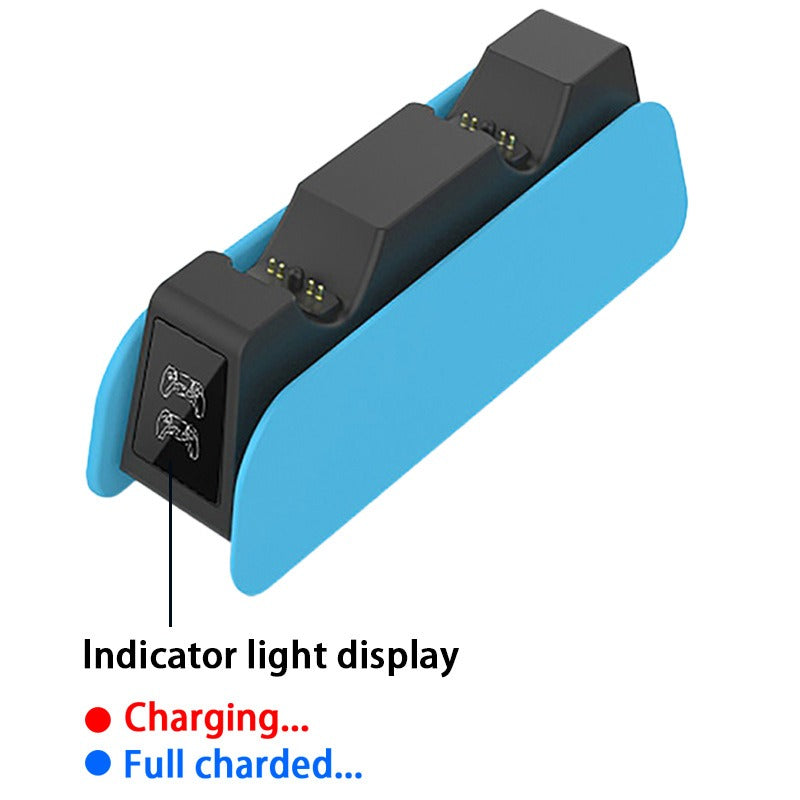 Suitable for PS5 wireless controller dual seat charging P5 controller charging dock with LED display PS5 headphone jack - Korvel