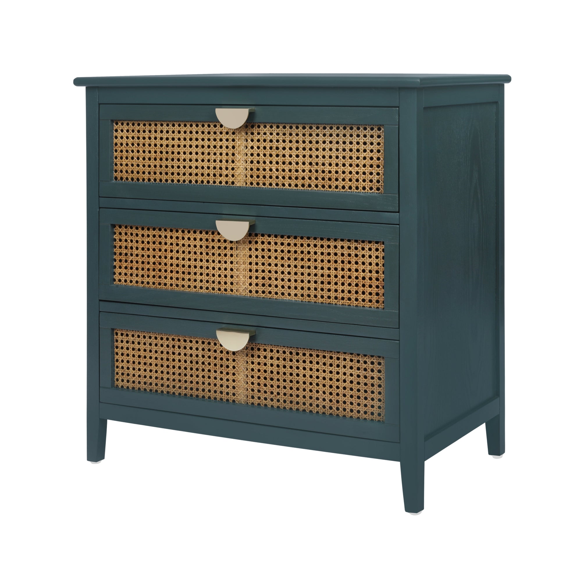 3 Drawer Cabinet Natural rattan American Furniture Suitable for bedroom living room study - Korvel