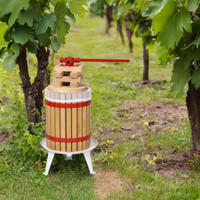 Fruit Wine Press and Crusher and Filter Bag,100% Nature Apple&Grape&Berries Crusher Manual Juice Maker for Kitchen - Korvel