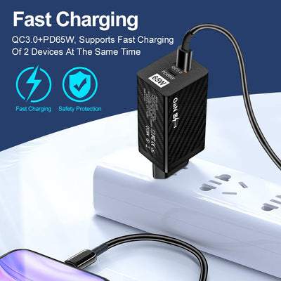 65W Gallium Nitride Dual Charging Adapter