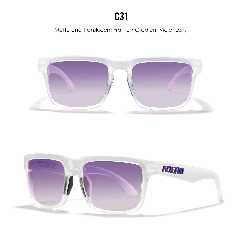 Classic polarized sunglasses for men and women ultra light driving glasses colorful real film sunglasses - Korvel