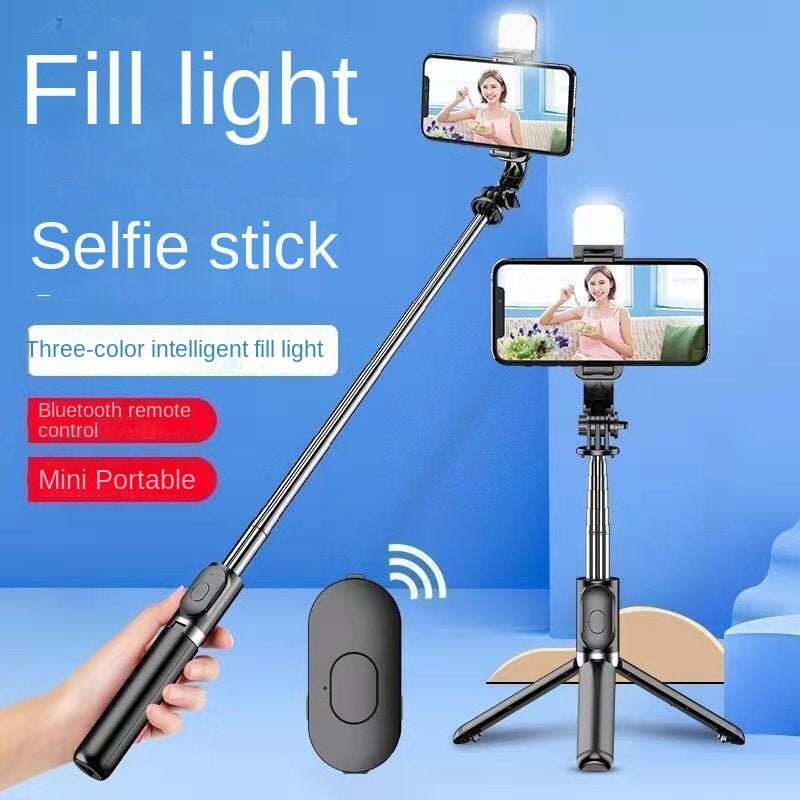 Wholesale Bluetooth Selfie Stick with Fill Light Extended Universal Phone Live Streaming Tripod - Korvel