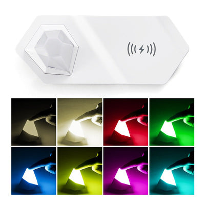 Colorful Diamond Night Light & Wireless Charger - 2-in-1 Lamp