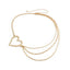 Sweet Cool Ins Exaggerated Big Love Waist Chain Female Personality Metal Thin Chain Body Chain - Korvel