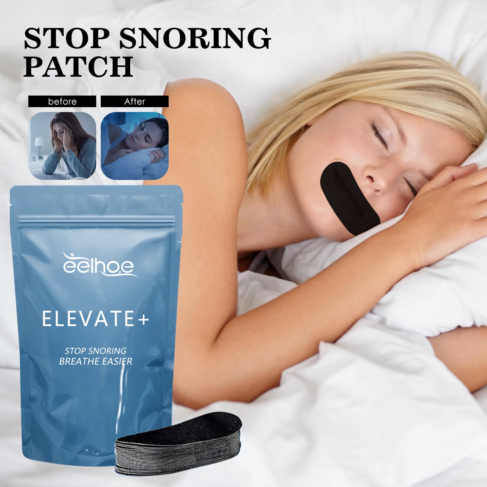 Anti-Snoring Patch Open Mouth Breathing Close Mouth Anti-Snoring Care For Sleeping Adults Anti-Snoring Patch - Korvel