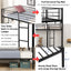 Premium Bunk Bed with Dual Ladders and Guardrail - Black