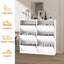 Shoe Storage Cabinet for Entryway, 6 Tiers Shoe Organizer with Carved Panels Vertical Shoe Cabinet for Front Door Entrance - Korvel