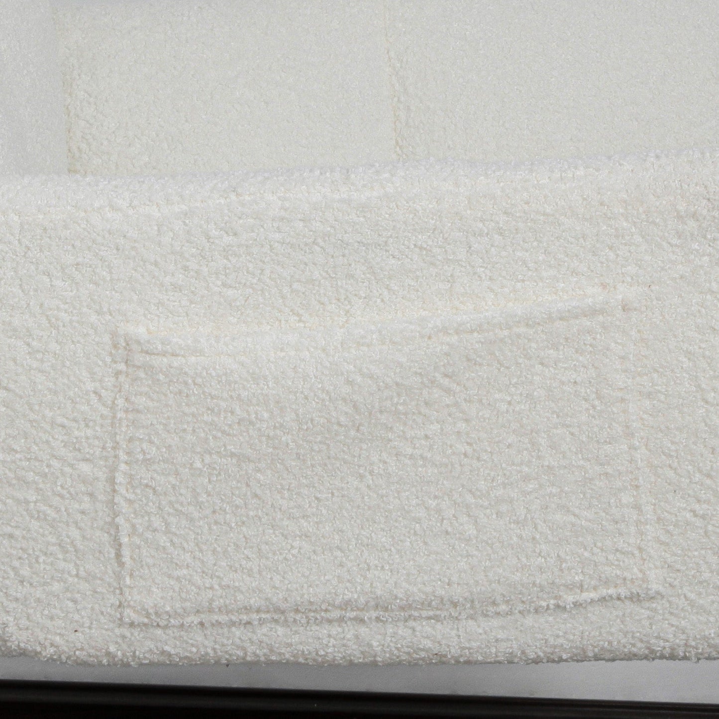 Silla mecedora de tela de terciopelo - Diseño moderno en blanco tapizado