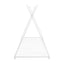 Metal Twin Size House Platform Bed with Triangle Structure  White - Korvel