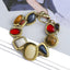Colorful natural stone crystal glass exaggerated bracelet women's high-end accessory - Korvel