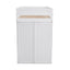 Wood Twin Size Loft Bed with Wardrobes and 2-Drawer Desk with Cabinet  White - Korvel