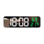 9-Inch Digital Wall Clock: Temp/Humid, Night Mode, Snooze, 12/24H, USB Plug-in LED Alarm Clock - Korvel