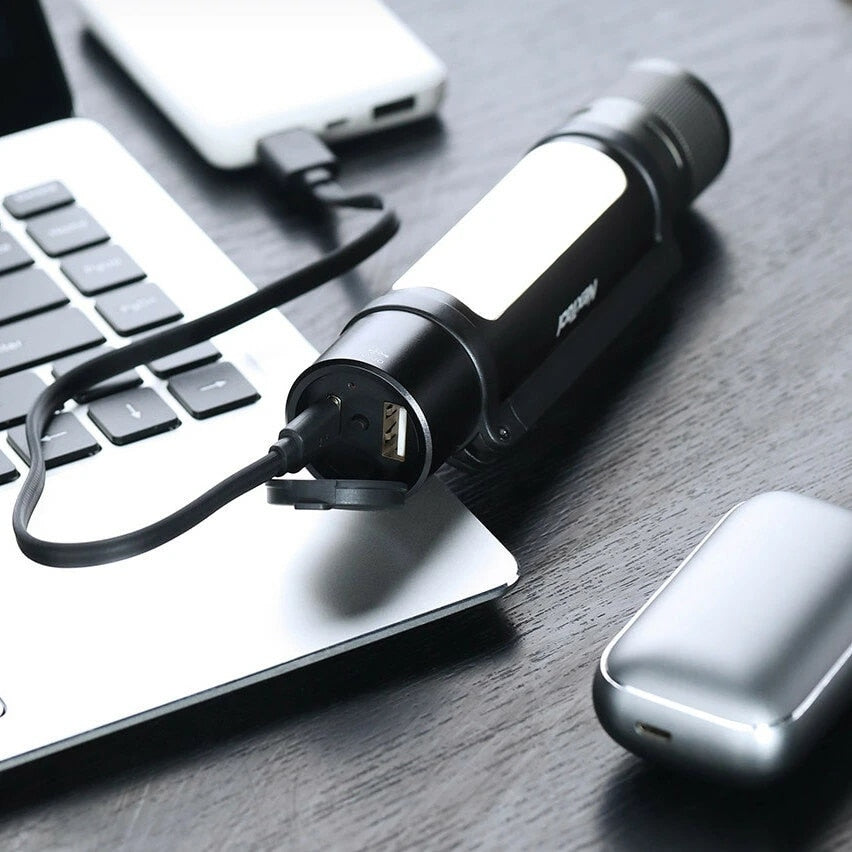NEXTOOL 6-in-1 1000lm Dual-light Zoomable Alarm Flashlight USB-C Rechargeable Mobile Power Bank Camping Work Light - Korvel