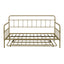 Elegant Bronze Metal Frame Daybed with Trundle