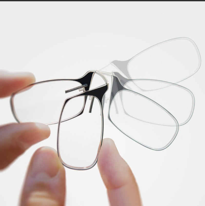 Nose clip presbyopic glasses keychain ultra lightweight carrying elderly glasses wallet glasses reading glasses - Korvel
