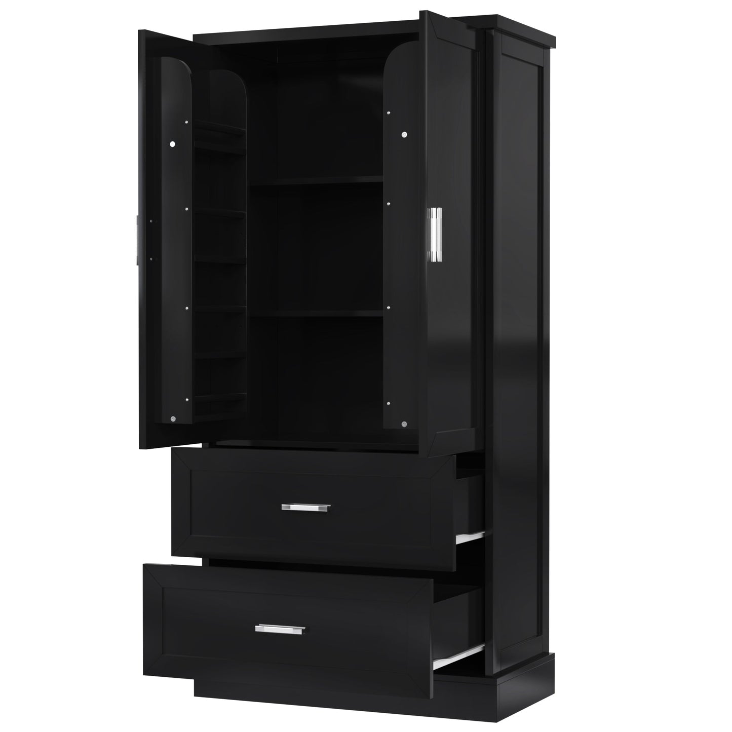 Elegant Tall Bathroom Storage Cabinet with Adjustable Shelf