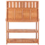 65" Large Wooden Farmhouse Rustic Outdoor Potting Bench Table Garden Potting Bench with 4 Storage Shelves and Side Hook,Natural - Korvel