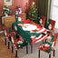 Christmas Waterproof Printed Tablecloth and Chair Cover Set