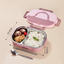 Stylish, simple, portable, large capacity 304 stainless steel two-compartment lunch box with bowl lunch box - Korvel