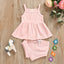 Organic Cotton Baby Girls Summer Outfit Set - Tops & Shorts