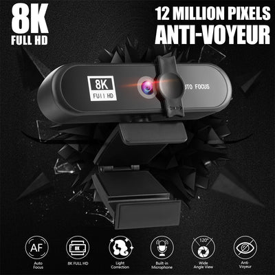 4K Auto Focus USB Live Webcam with 1080p Clarity