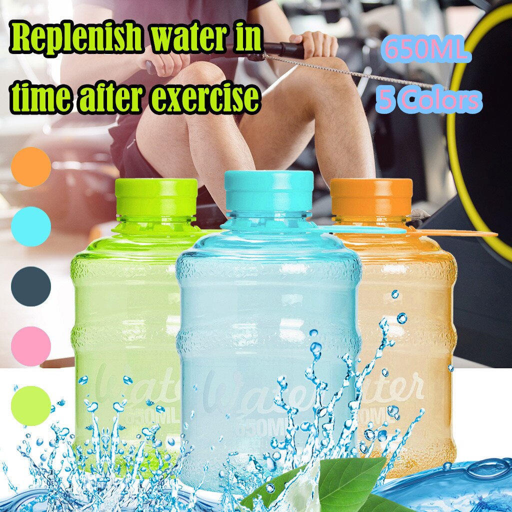 650ml Larg Size Sports Water Bottle Portable Plastic Spray Bottle Leakproof Travel Cup - Korvel