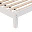 Twin Bed with Column-Decoration Headboard, with Bed Slats,White - Korvel