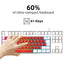 61 key keyboard with split lines, mini minimalist keyboard, compact dual color color RGB luminous film keyboard - Korvel