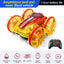 Colorful light wheel double-sided stunt amphibious remote control car watch dual control four-wheel drive power - Korvel