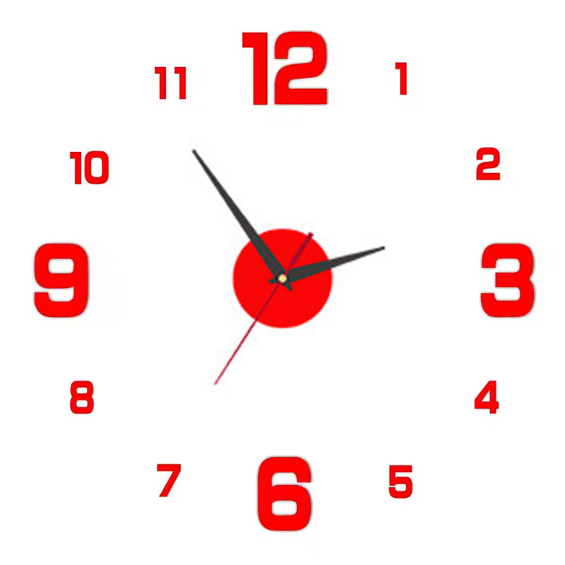 DIY Frameless Creative Wall Clock Wall Decal: A Silent and Stylish Addition for Home Decor, Ideal for Living Rooms and Offices - Korvel