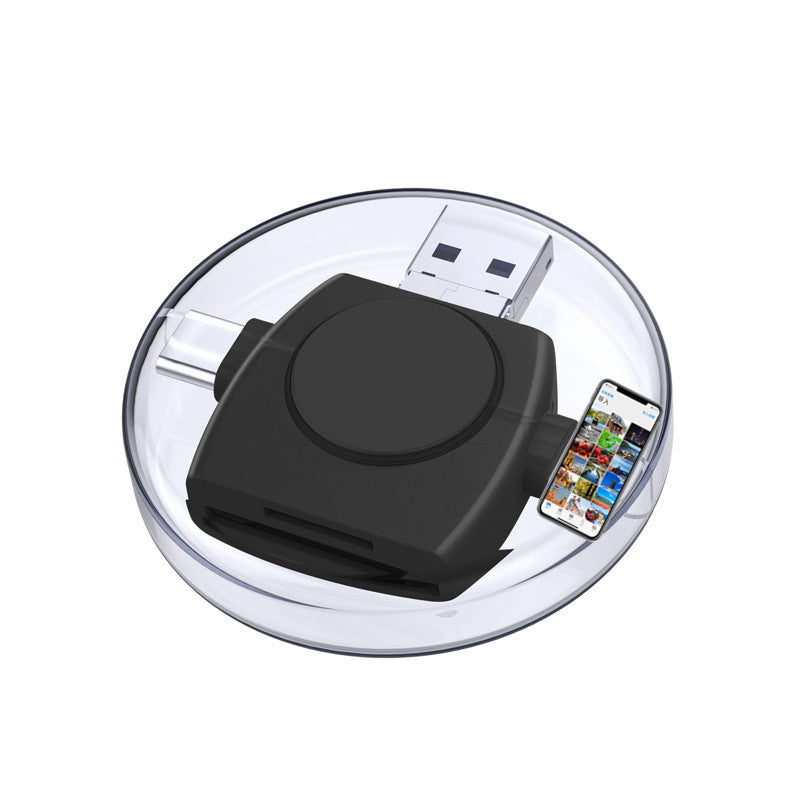 TF card SD card reader suitable for Apple USB C Android Typec computer USB laptop 4in1 card reader - Korvel