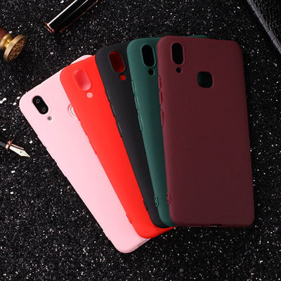 Coque souple de couleur unie premium pour Vivo X21