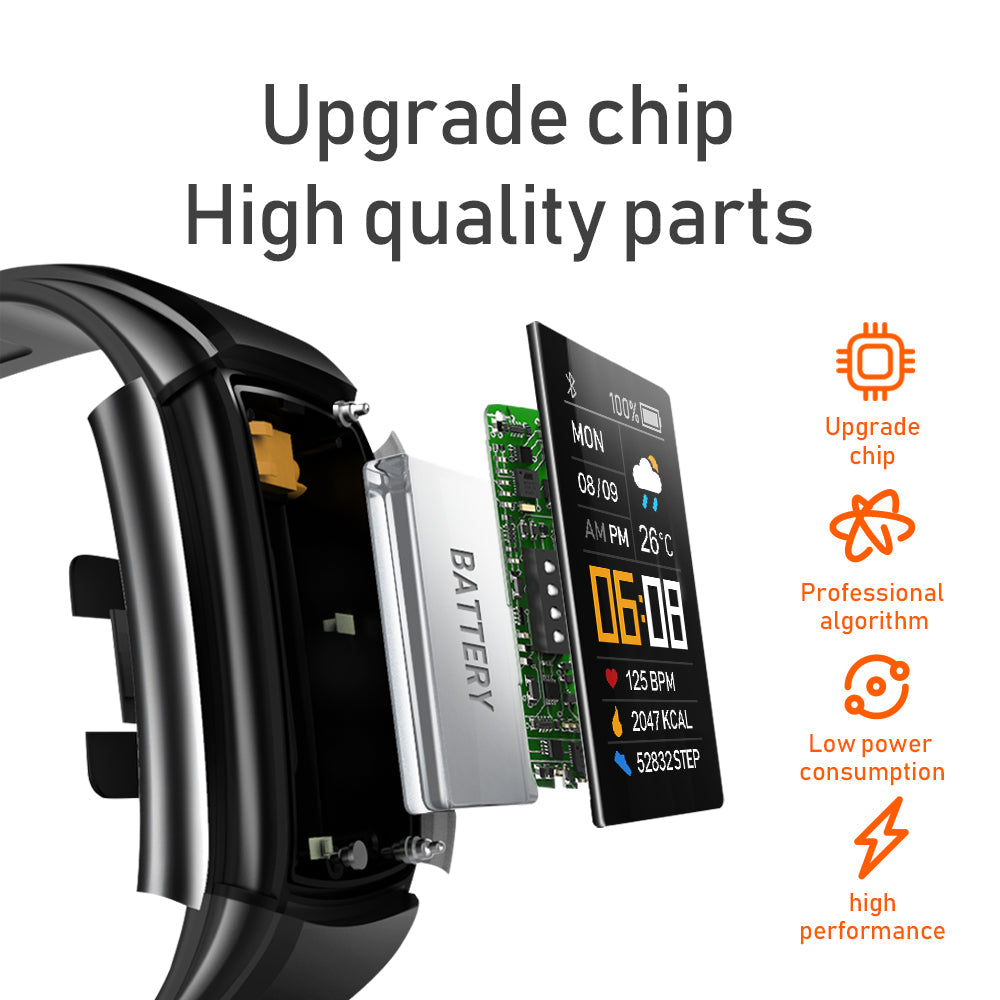C5S Smart Bracelet Sports Pedometer Heart Rate Blood Pressure Blood Oxygen Health Monitoring Sports Bracelet - Korvel