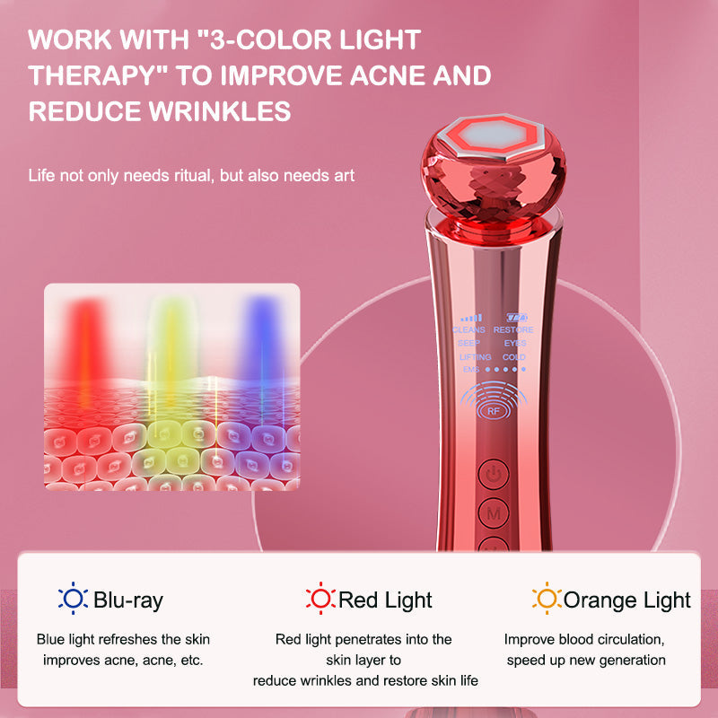 Portable Microcurrent Facial Device Lifting Tighten Wrinkle Removal Skin Care Whitening Handheld Facial Massager - Korvel
