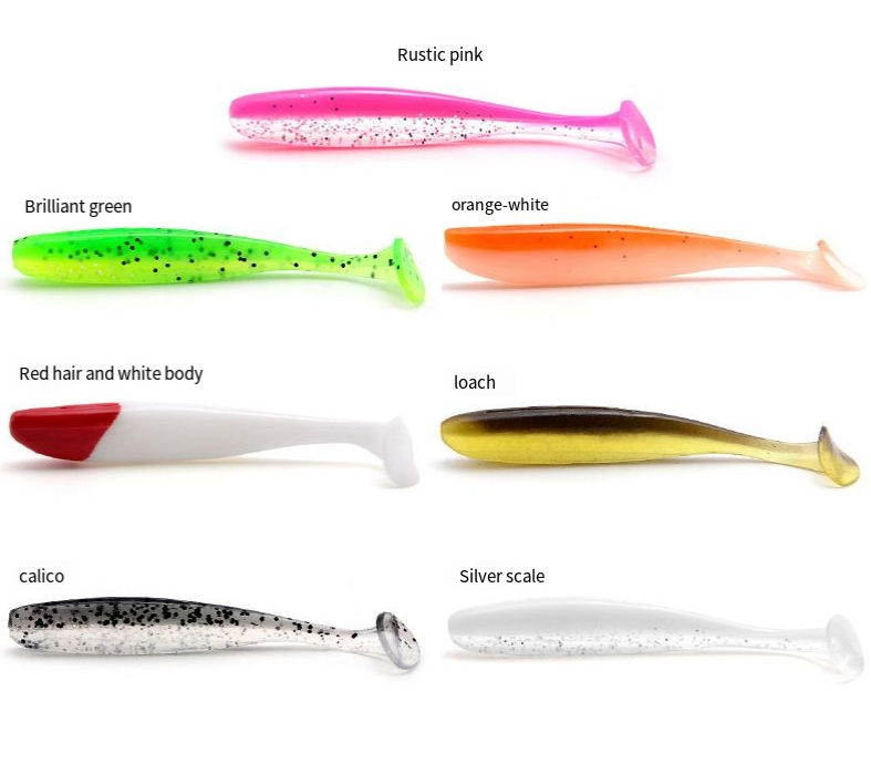 Luya T-tail Soft Bait Fishing Set with Hooks