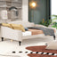 Full Size Upholstered Tufted Daybed in Beige