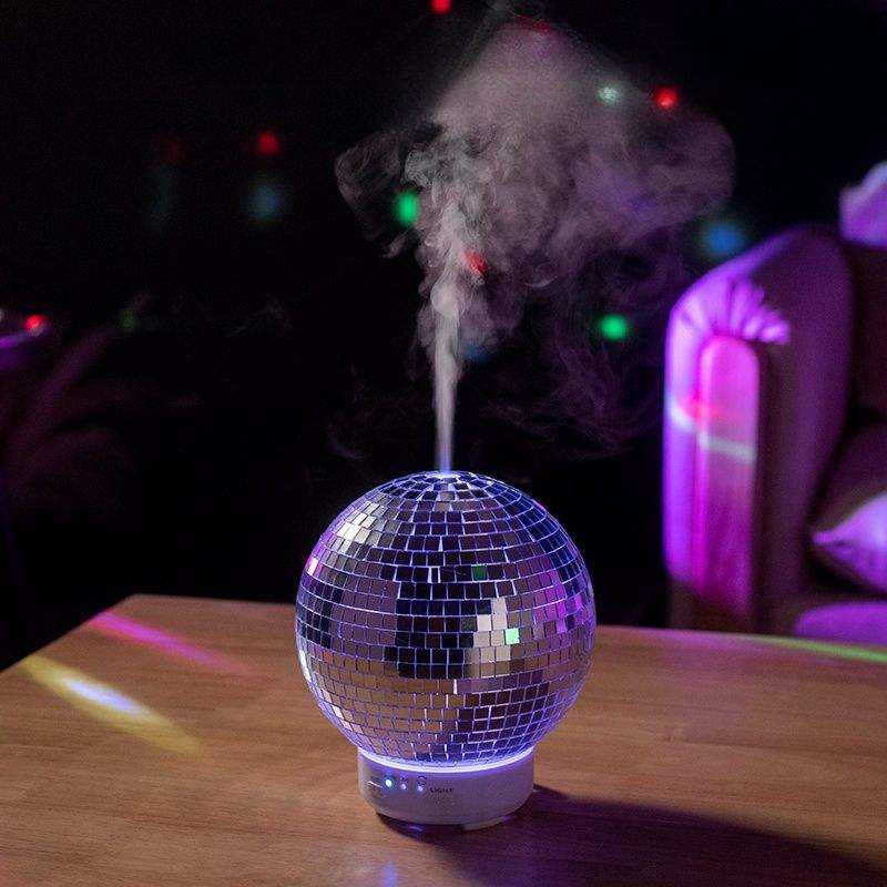 Creative Rotating Laser Ball Aromatherapy Machine Home Desktop Humidifier Simulated Smoke Ring Flame Aromatherapy Machine - Korvel