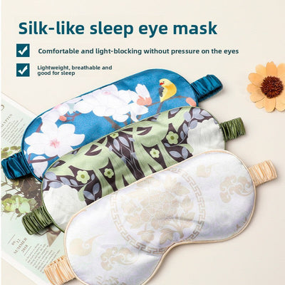 Double-Sided Satin Silk Eye Mask for Comfortable Sleep