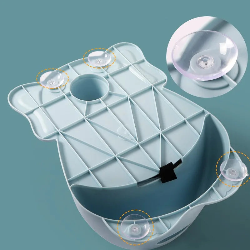 Baby shower basin with shower seat foldable bathtub bathtub dedicated shower bench with backrest and anti slip bath pad - Korvel