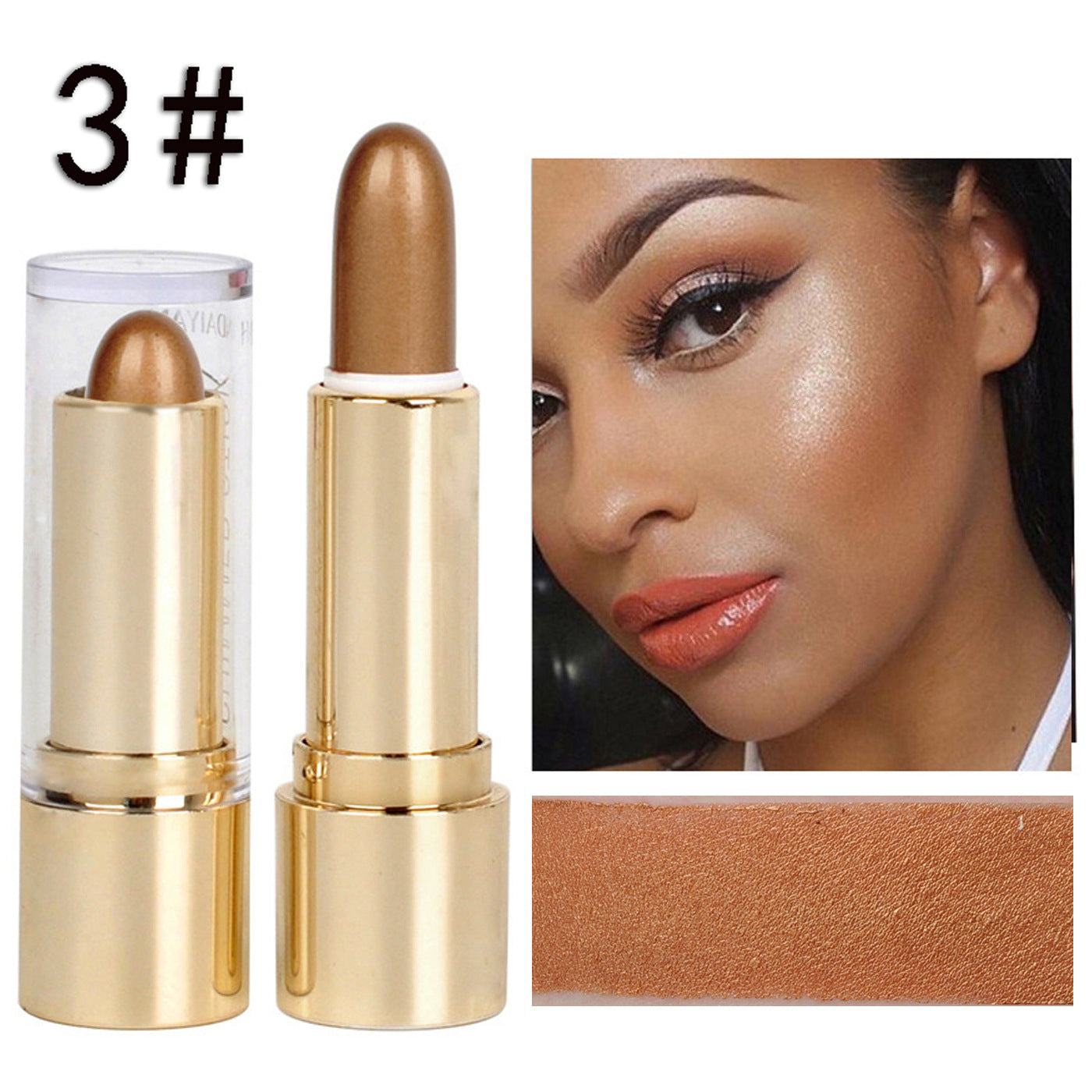 HANDAIYAN Three Dimensional High Gloss Repair Stick Highlighter Stick Brightening Stick Lying Silkworm Pen Eye Opening Pen - Korvel