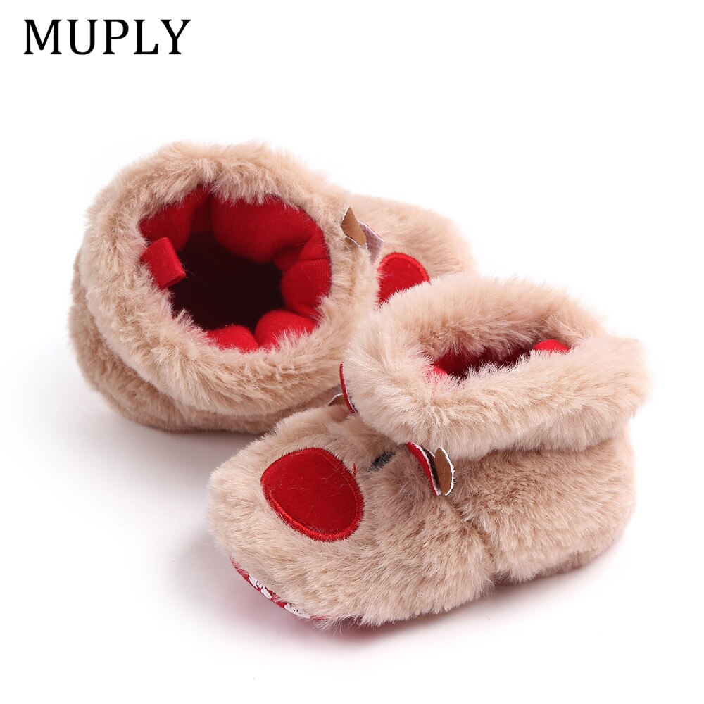 Winter Baby Girls Boys Keep Warm Shoes Muply Christmas Elk First Walkers Anti-slip Newborn Toddler Infant Girl Footwear Shoes - Korvel