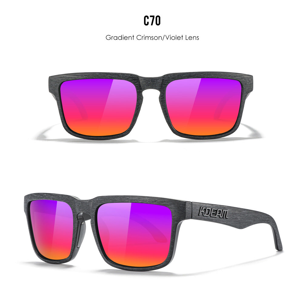 Classic polarized sunglasses for men and women ultra light driving glasses colorful real film sunglasses - Korvel