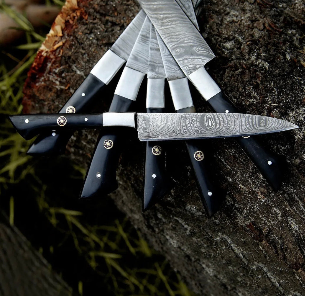 Premium 13" Handmade Damascus Steel Chef Knife – Stylish Epoxy Resin Handle & Leather Sheath - Korvel